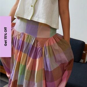 Rujuta Sheth Leila skirt in Merida Chex size medium